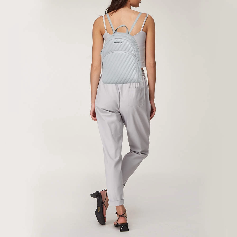 Michael Kors Grey Leather Medium Abbey Backpack For Women - Image 2