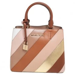 Michael Kors Multicolor Striped Leather And Python Embossed Adele Tote For Women