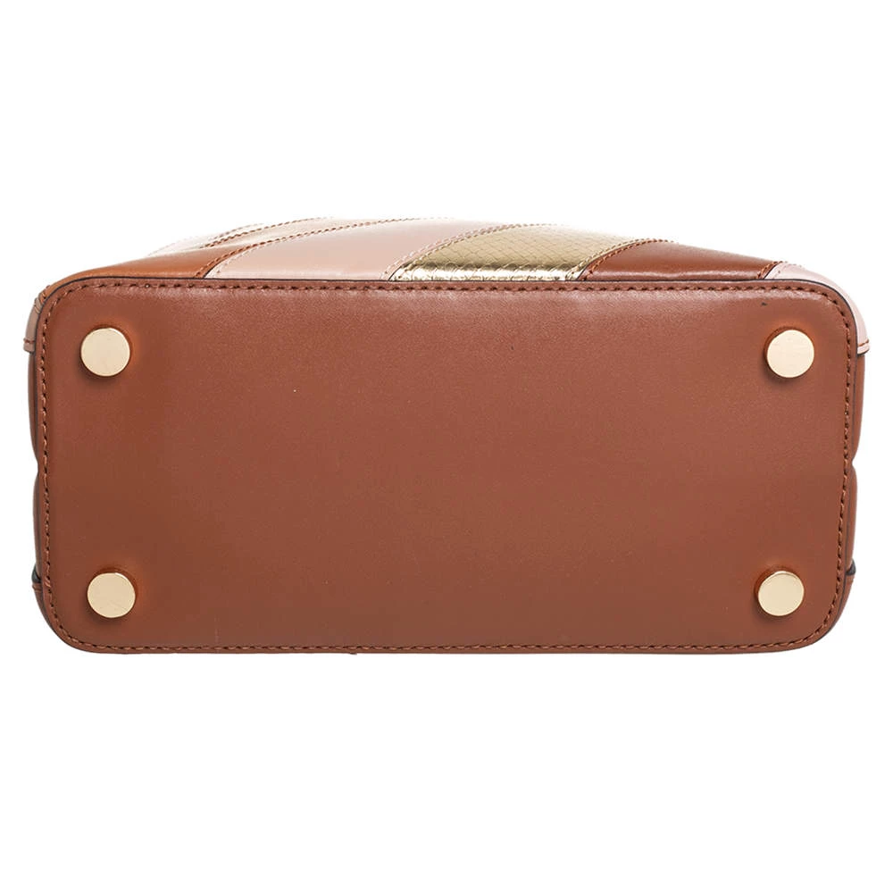 Michael Kors Multicolor Striped Leather And Python Embossed Adele Tote For Women - Image 6