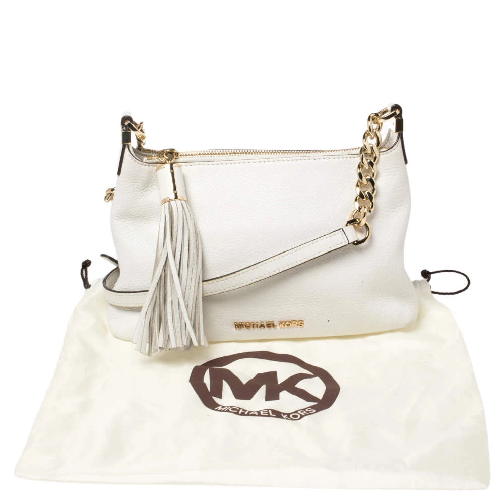 Michael Kors Off White Leather Weston Crossbody Bag For Women - Image 10