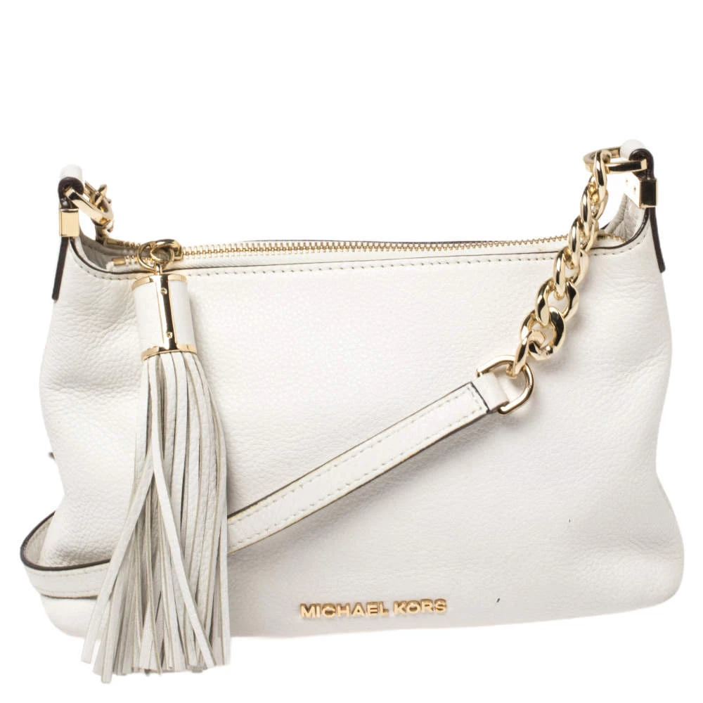 Michael Kors Off White Leather Weston Crossbody Bag For Women