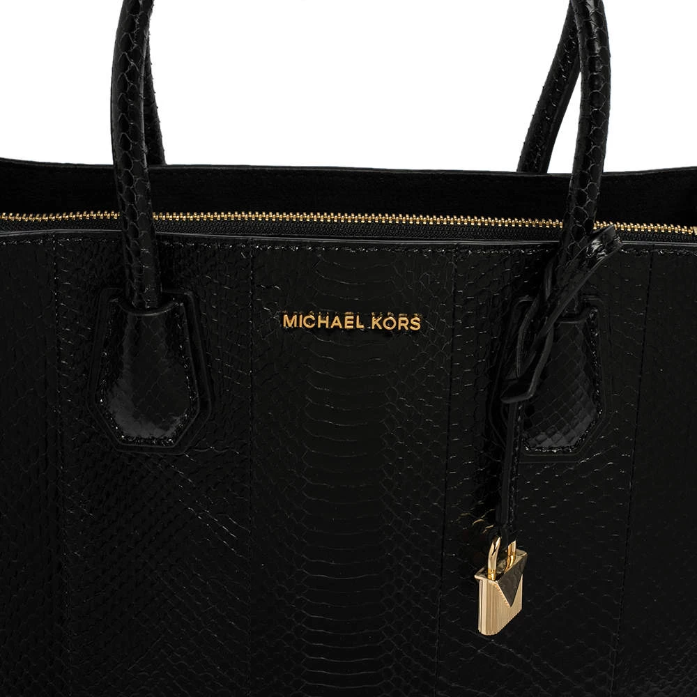 Michael Kors Black Snakeskin Large Mercer Tote For Women - Image 5