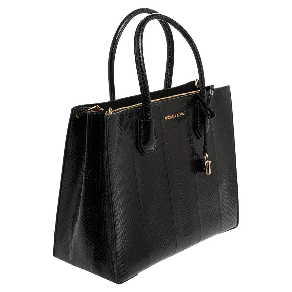 Michael Kors Black Snakeskin Large Mercer Tote For Women - Image 3