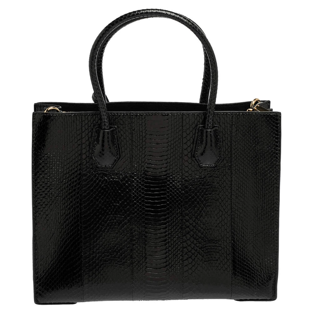 Michael Kors Black Snakeskin Large Mercer Tote For Women - Image 4