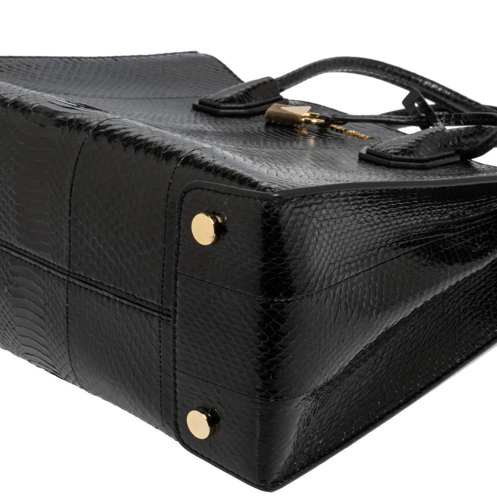 Michael Kors Black Snakeskin Large Mercer Tote For Women - Image 14