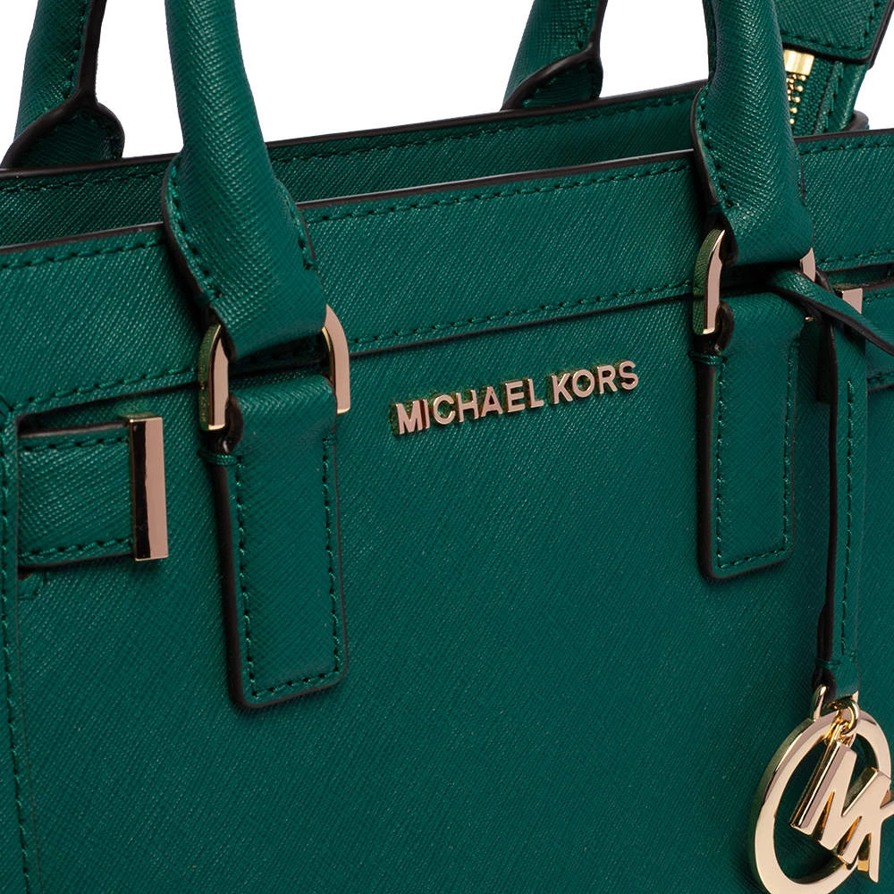 Michael Kors Green Leather Small Dillon Tote For Women - Image 5