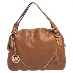 Michael Kors Tan Leather Matilda Slim Satchel For Women