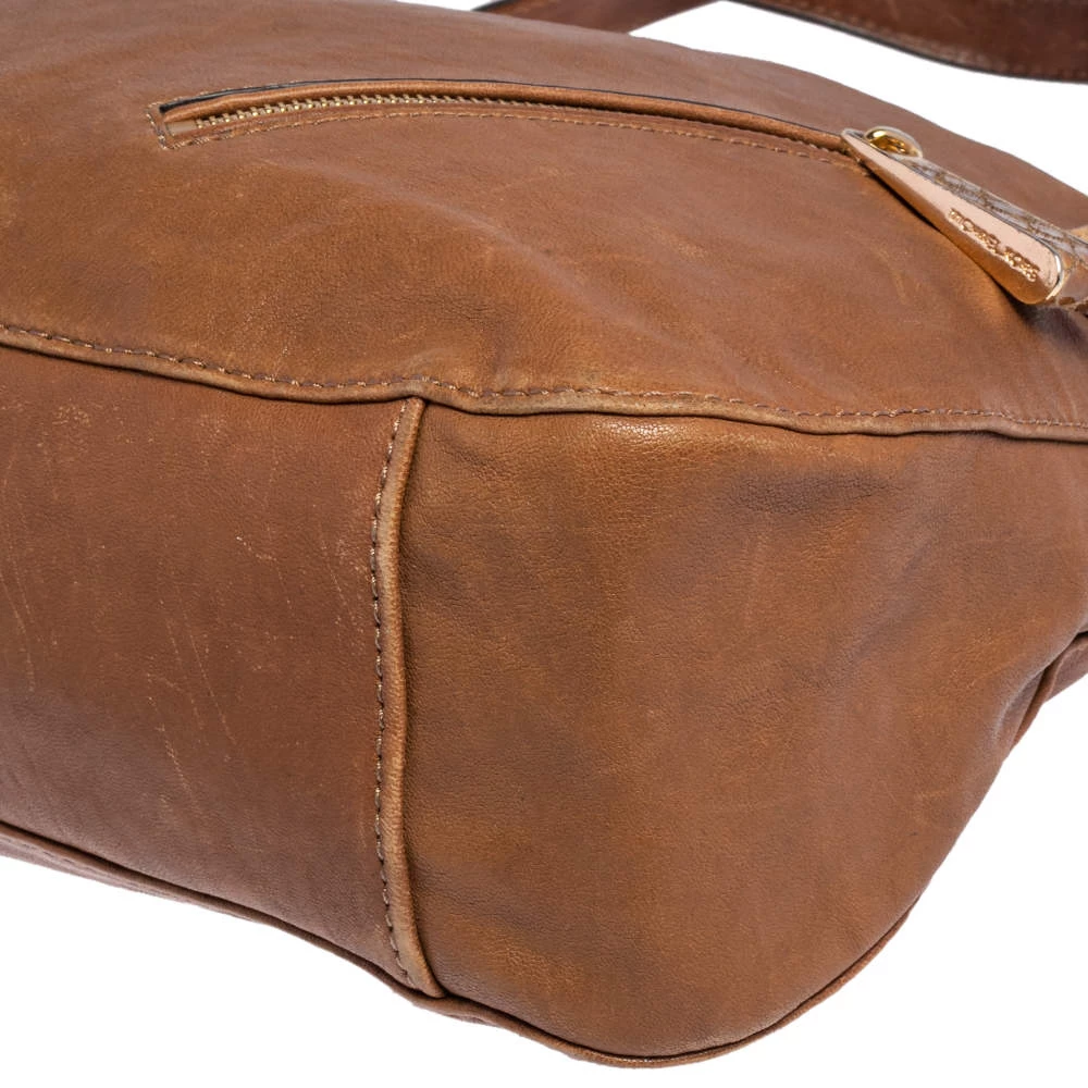 Michael Kors Tan Leather Matilda Slim Satchel For Women - Image 14