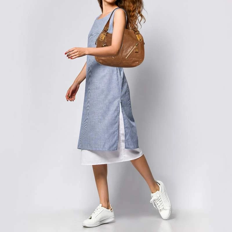 Michael Kors Tan Leather Matilda Slim Satchel For Women - Image 2