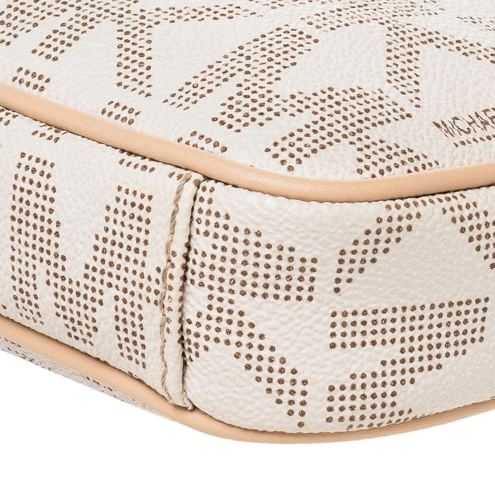 Michael Kors Beige/Brown Signature Coated Canvas And Leather Mini Camera Crossbody Bag For Women - Image 12