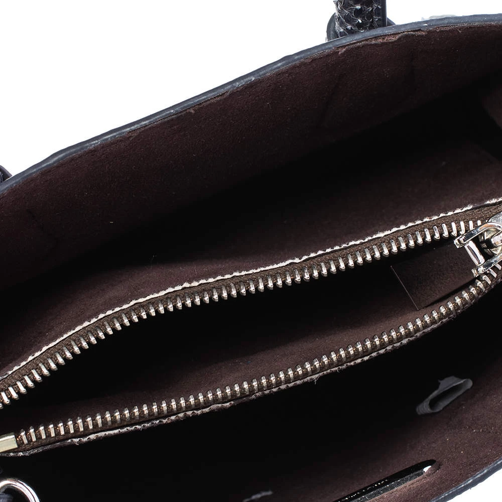 Michael Kors Blue/Black Snakeskin Mercer Tote For Women - Image 8