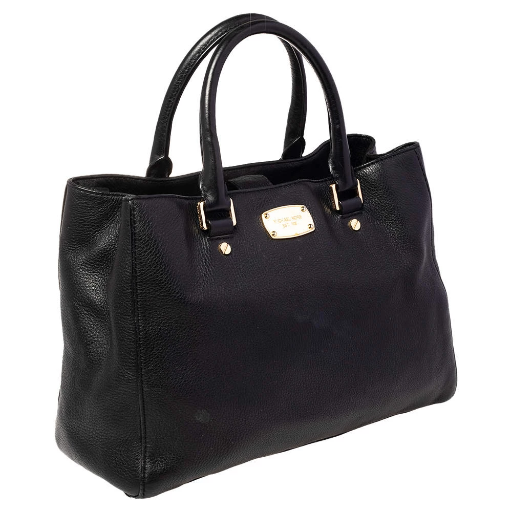 MICHAEL Michael Kors Black Leather Kellen Top Handle Bag For Women - Image 3