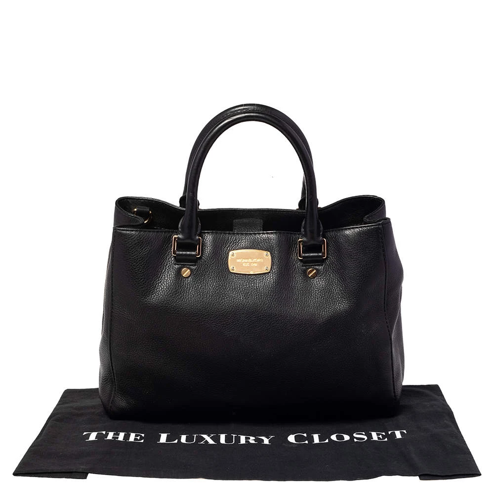 MICHAEL Michael Kors Black Leather Kellen Top Handle Bag For Women - Image 9