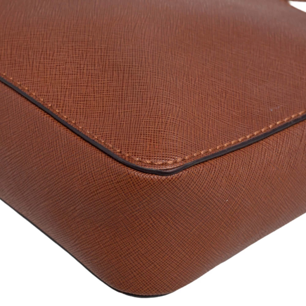 Michael Kors Brown Saffiano Leather Jet Set Camera Crossbody Bag For Women - Image 11