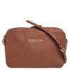 Michael Kors Brown Saffiano Leather Jet Set Camera Crossbody Bag For Women
