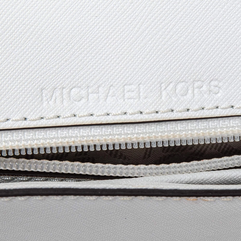 Michael Kors White Leather Small Cynthia Shoulder Bag For Women - Image 9