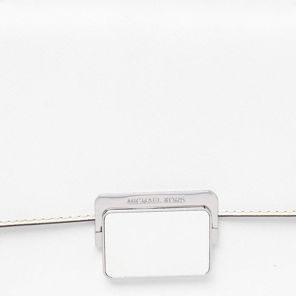 Michael Kors White Leather Small Cynthia Shoulder Bag For Women - Image 5