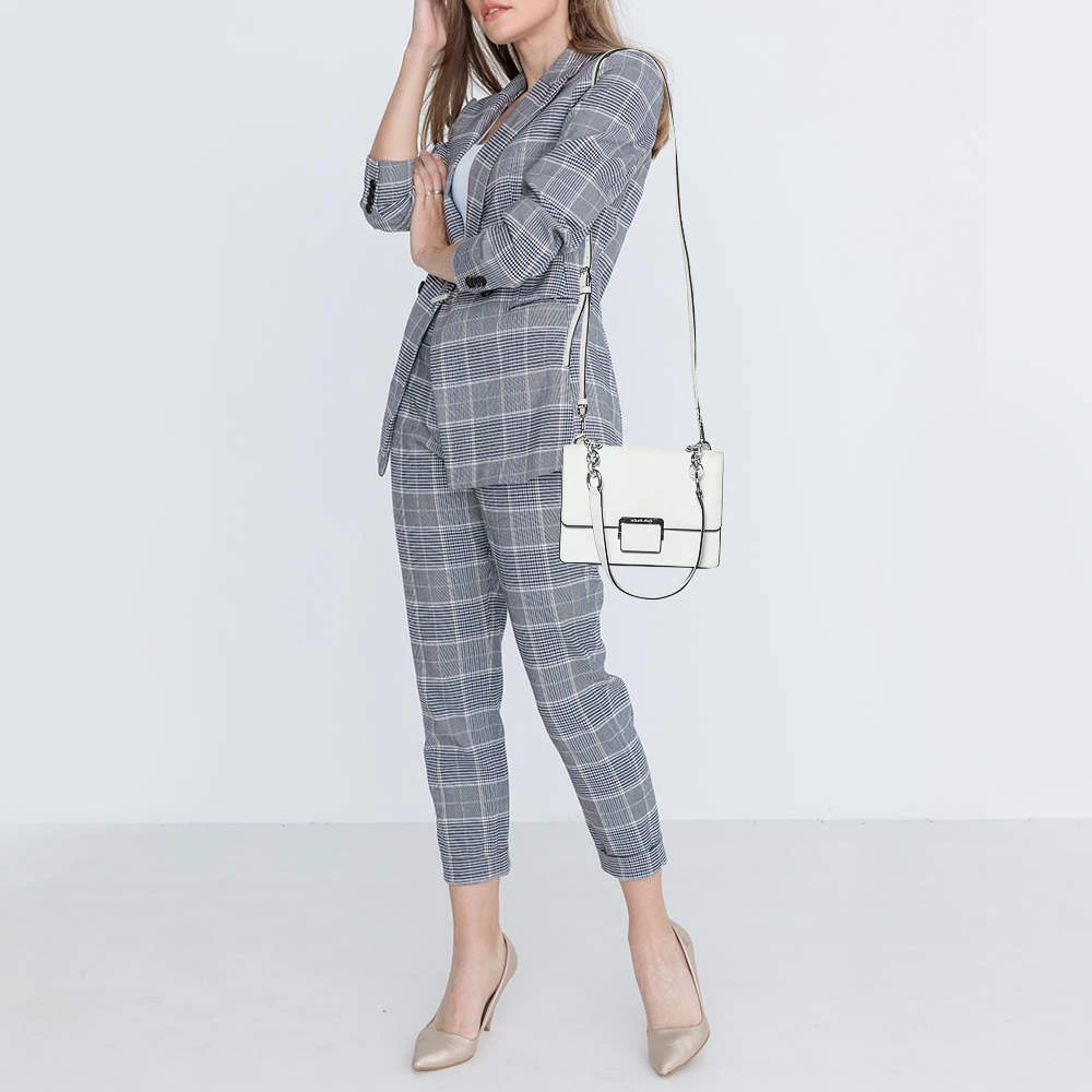 Michael Kors White Leather Small Cynthia Shoulder Bag For Women - Image 2