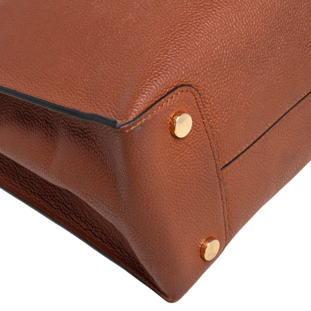 Michael Kors Brown Grained Leather Large Mercer Tote For Women - Image 12
