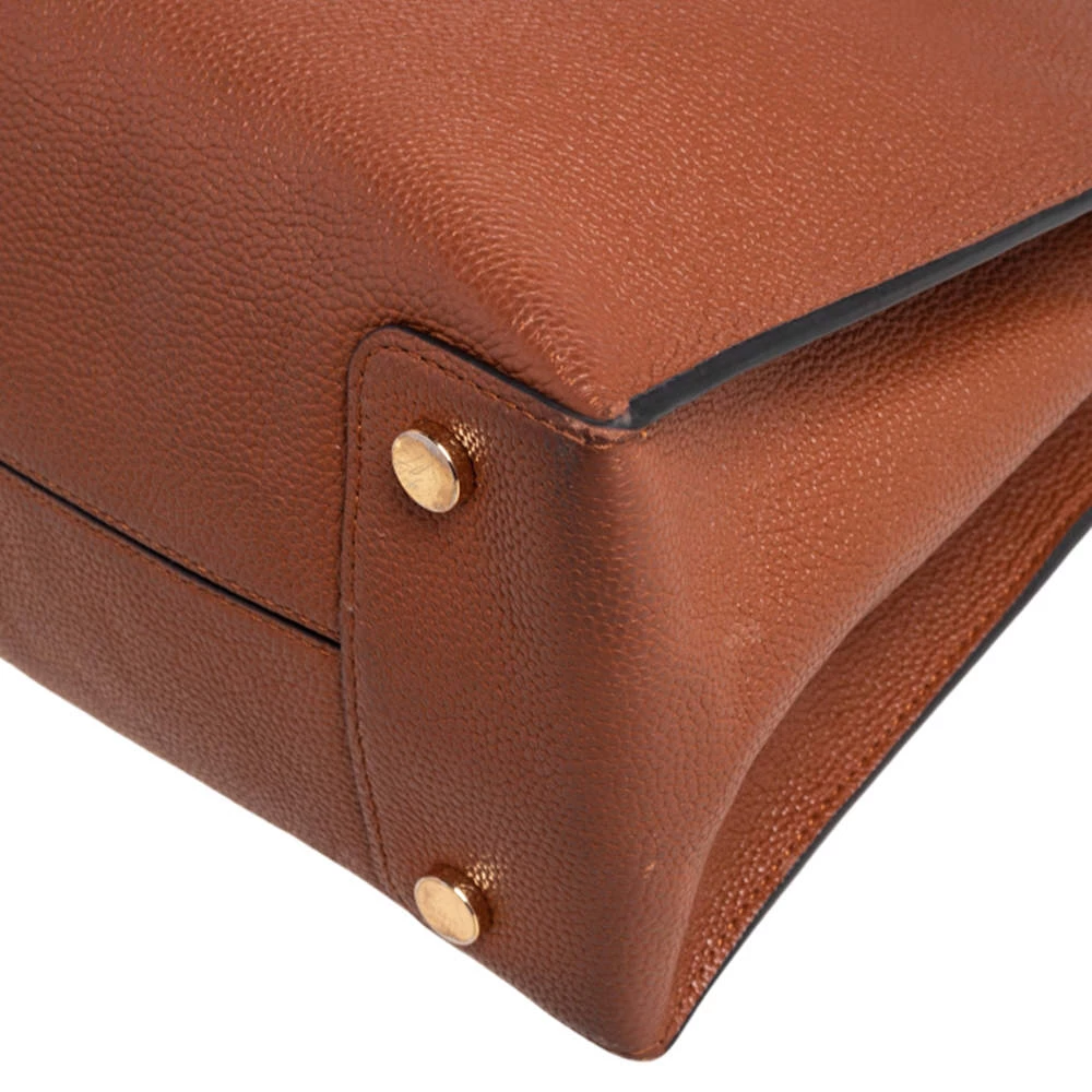 Michael Kors Brown Grained Leather Large Mercer Tote For Women - Image 11