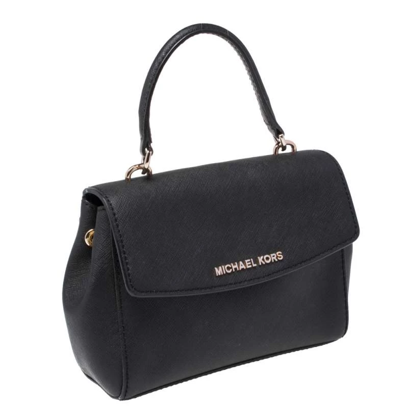 Michael Kors Black Leather Extra Small Ava Crossbody Bag For Women - Image 3