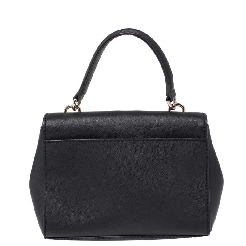 Michael Kors Black Leather Extra Small Ava Crossbody Bag For Women - Image 4