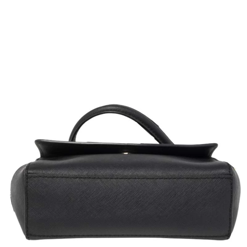 Michael Kors Black Leather Extra Small Ava Crossbody Bag For Women - Image 6