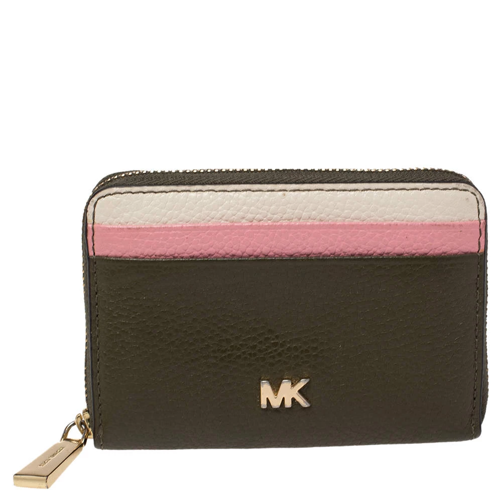 Michael Kors Multicolor Leather Mott Zip Around Wallet For Women