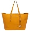 Michael Kors Yellow Saffiano Leather Large Jet Set Travel Tote For Women