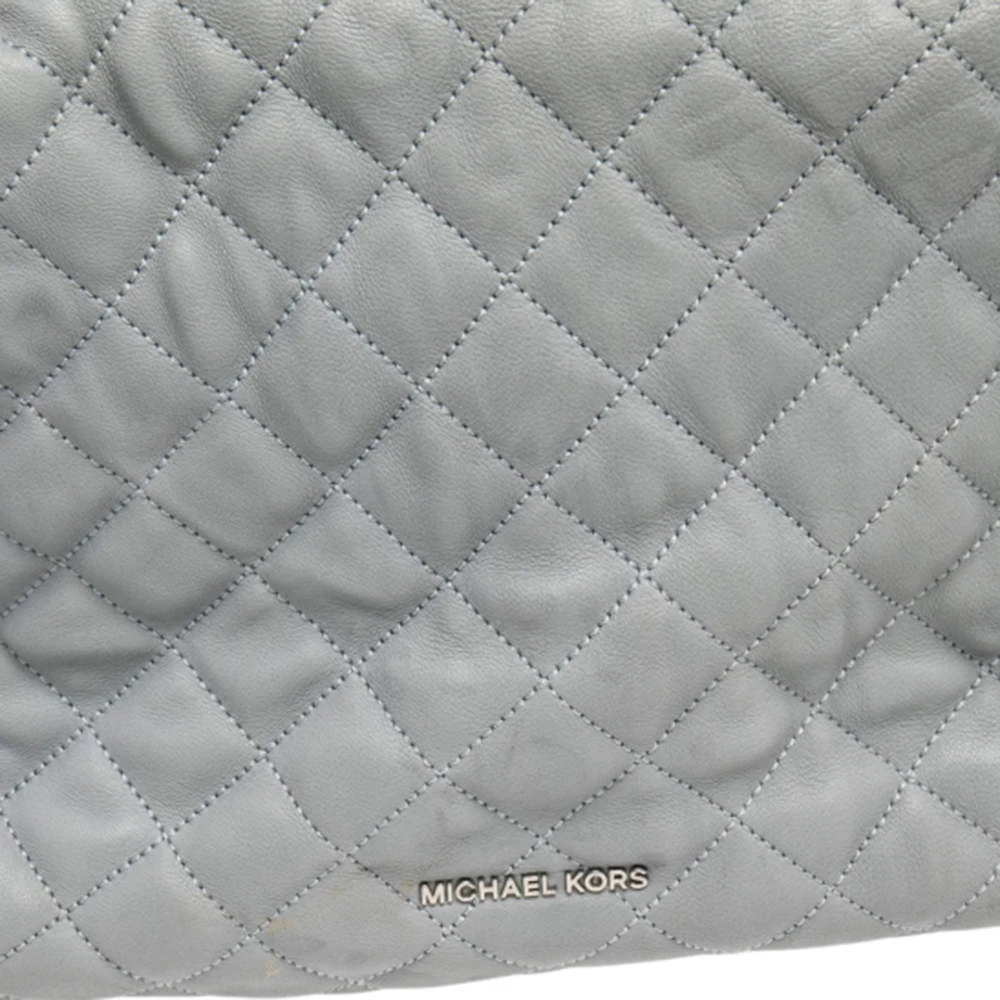 Michael Kors Grey Quilted Leather Rachel Satchel For Women - Image 5