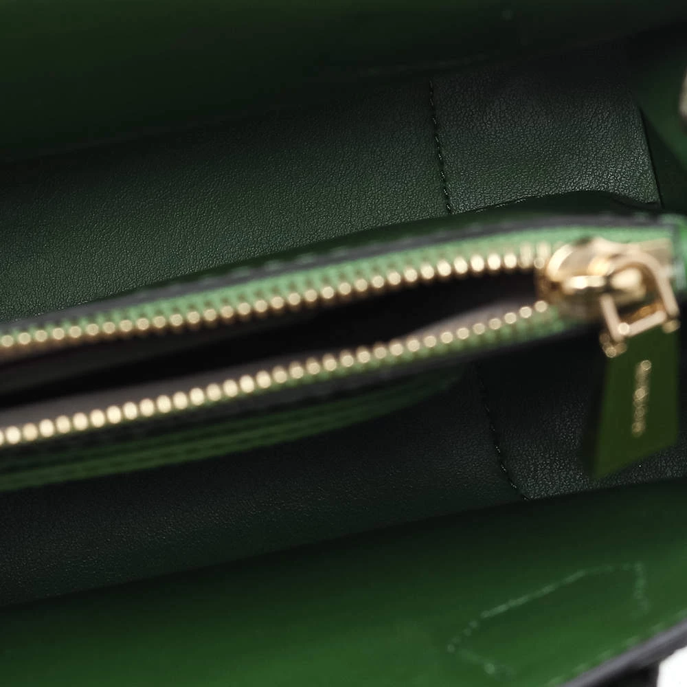 Michael Kors Green Floral Embellished Leather Small Mercer Tote For Women - Image 8