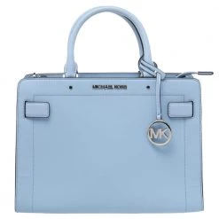 Michael Kors Blue Leather Medium East West Satchel For Women