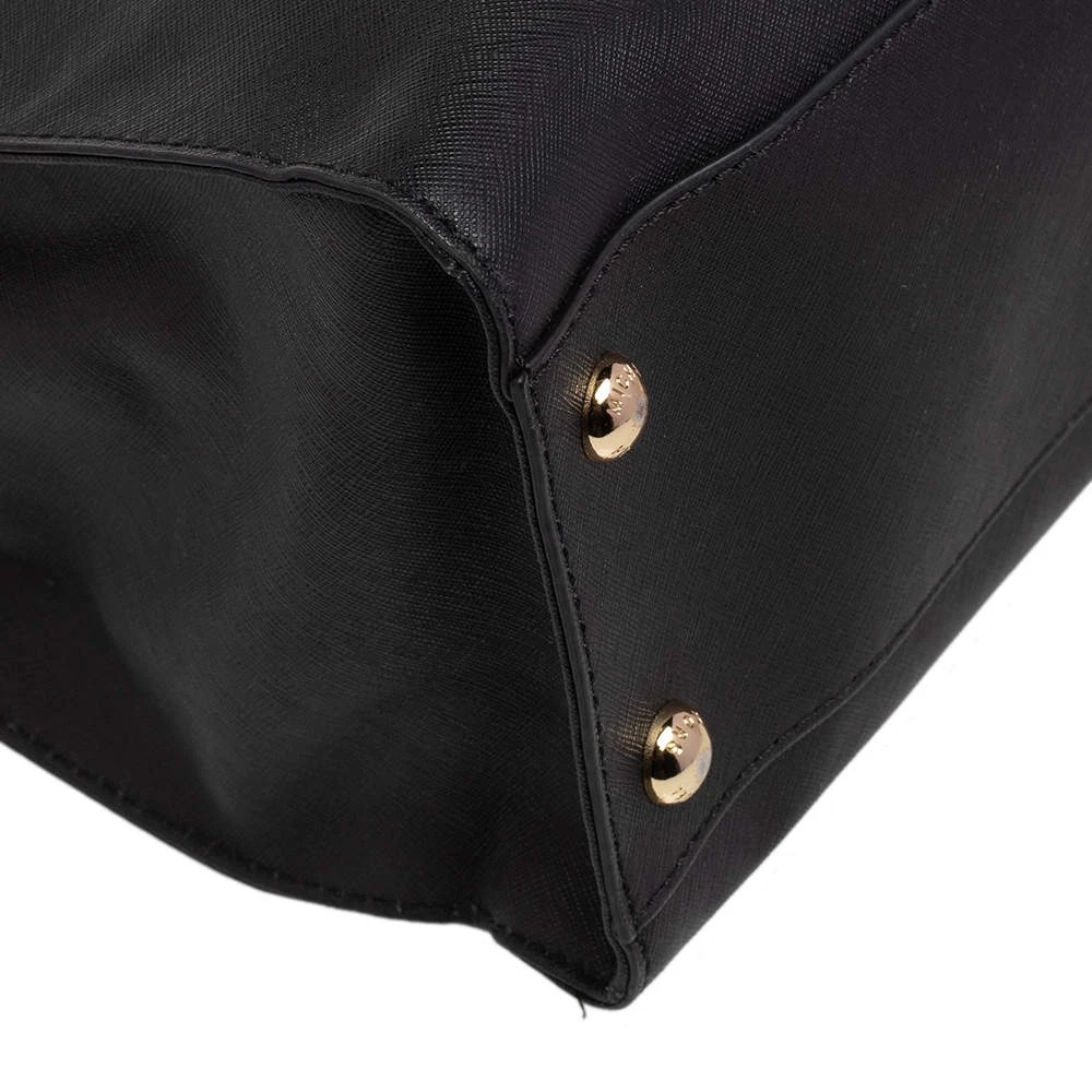 Michael Kors Black Leather Hamilton Tote For Women - Image 11