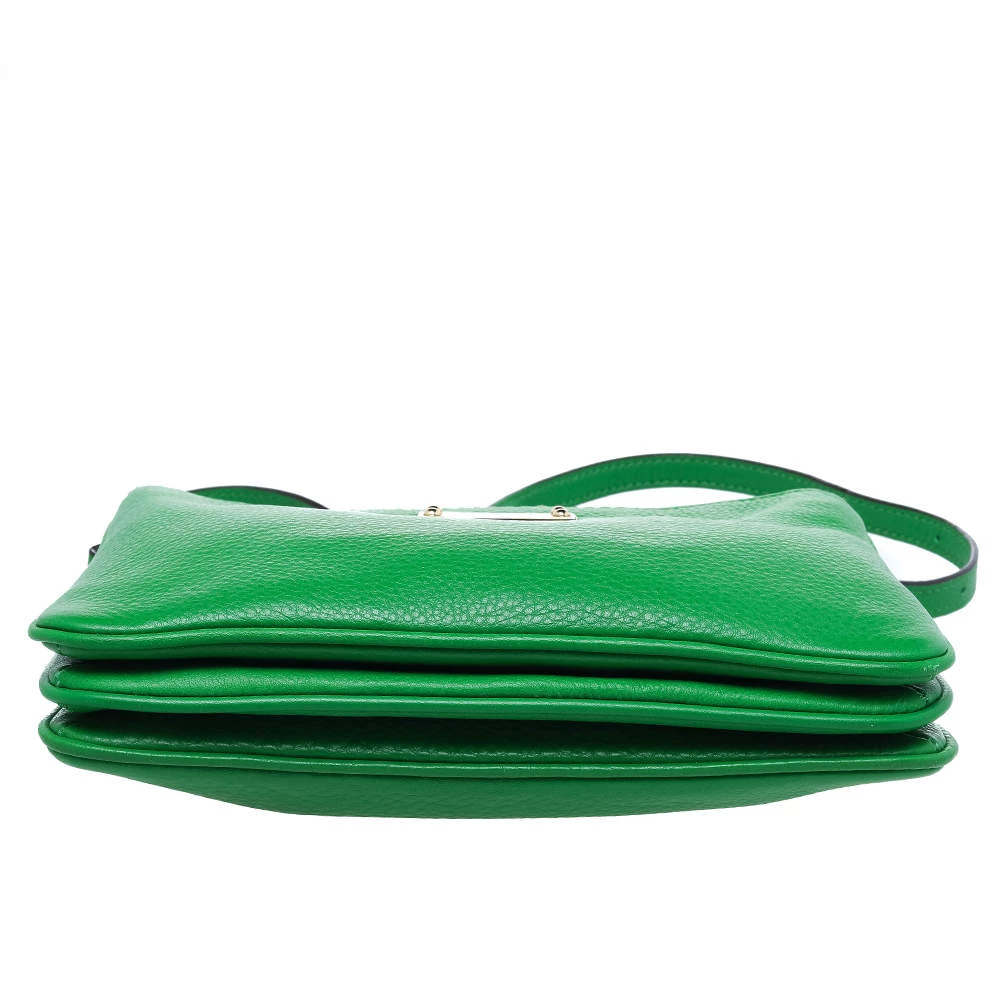 Michael Kors Green Leather Jet Set Crossbody Bag For Women - Image 6