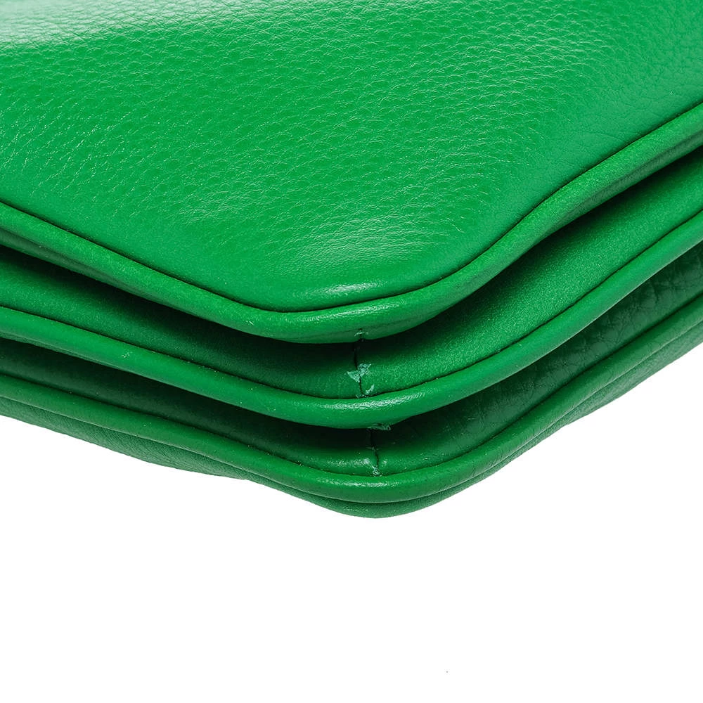 Michael Kors Green Leather Jet Set Crossbody Bag For Women - Image 10