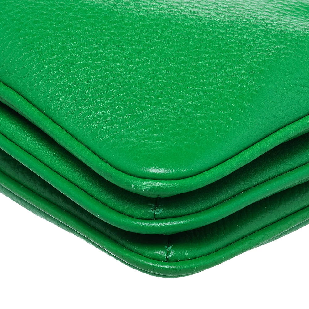 Michael Kors Green Leather Jet Set Crossbody Bag For Women - Image 11