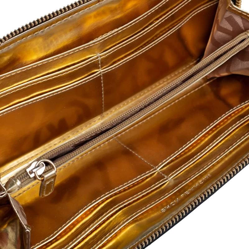 Michael Kors Black Leather Zip Around Wallet For Women - Image 2