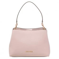Michael Kors Powder Pink Saffiano Leather Large Portia Shoulder Bag For Women