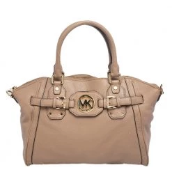 Michael Kors Beige Leather Hudson Satchel For Women