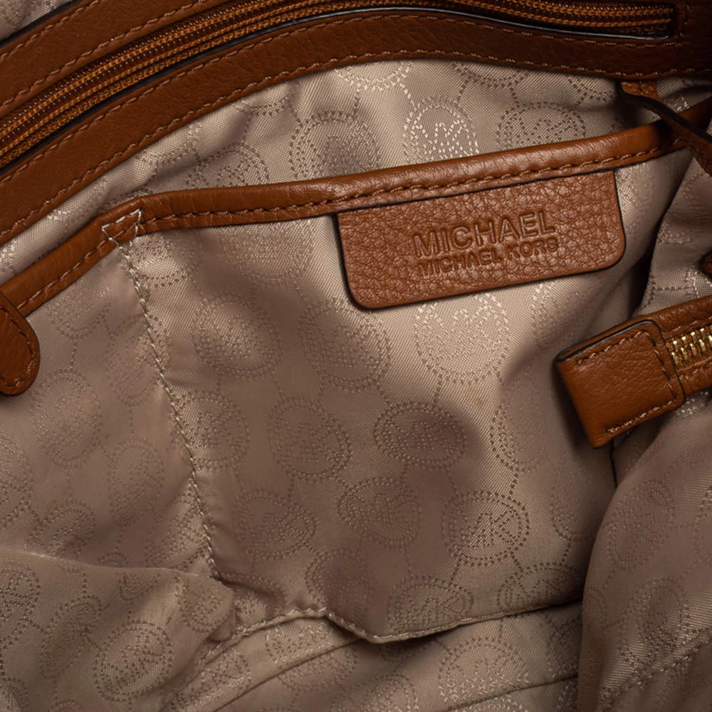 Michael Kors Brown Pebbled Leather Ciara Satchel For Women - Image 9