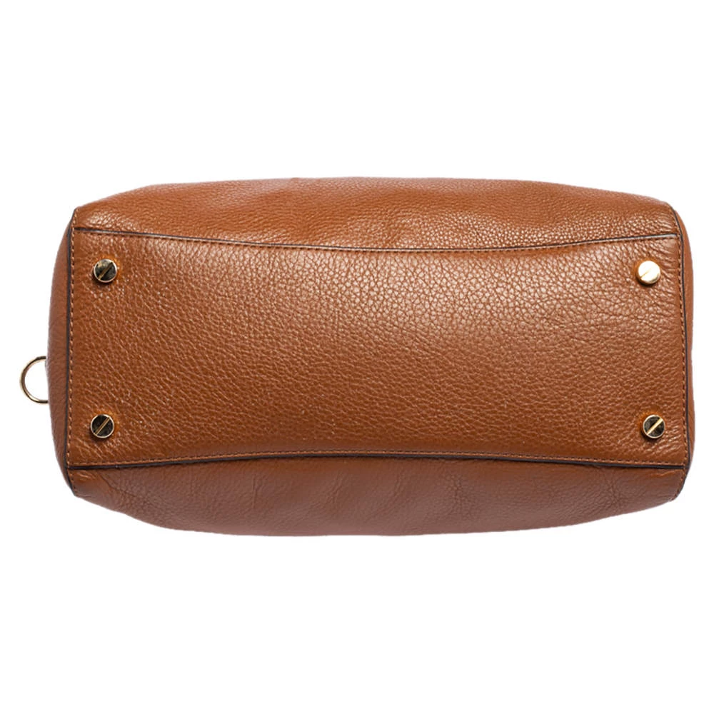 Michael Kors Brown Pebbled Leather Ciara Satchel For Women - Image 6