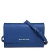 MICHAEL Kors Blue Leather Jet Set Travel 3in1 Crossbody Bag For Women
