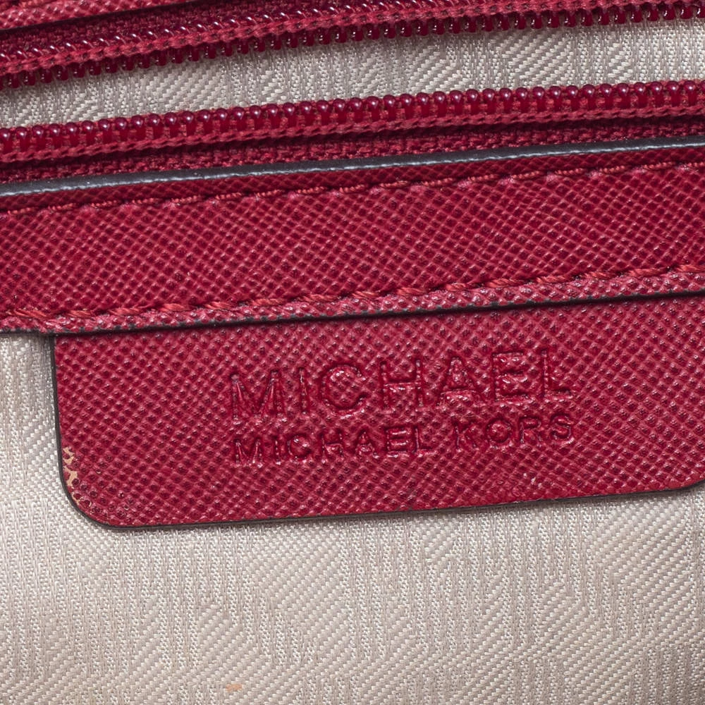 MICHAEL Michael Kors Red Leather Medium Selma Satchel For Women - Image 8