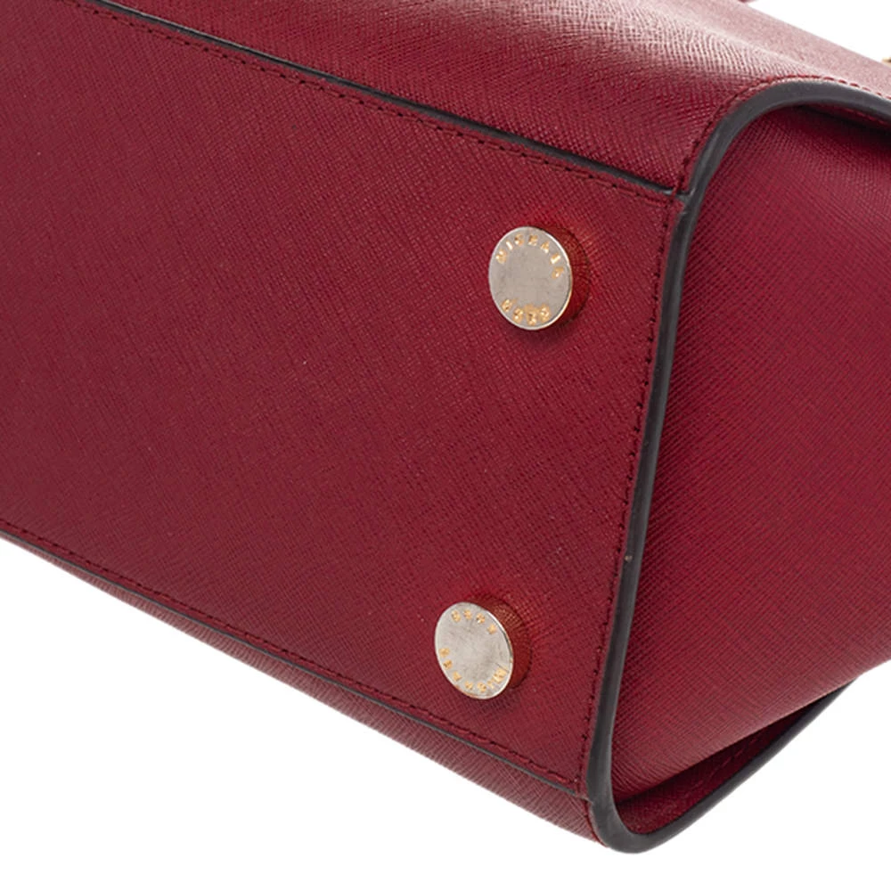 MICHAEL Michael Kors Red Leather Medium Selma Satchel For Women - Image 11