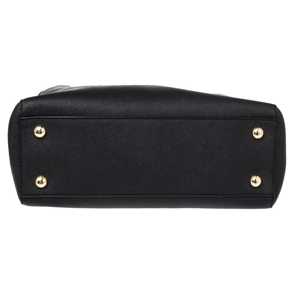 MICHAEL Michael Kors Black Leather Medium Cynthia Tote For Women - Image 6