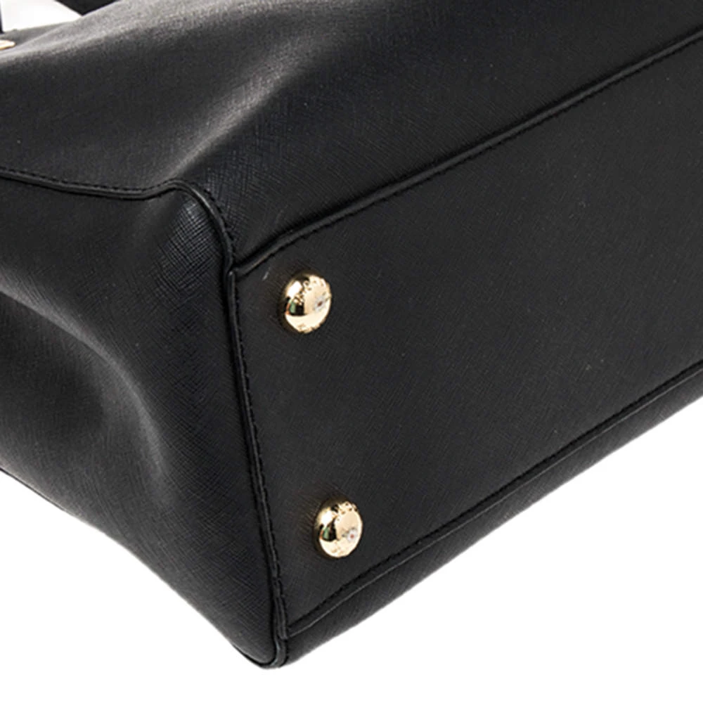 MICHAEL Michael Kors Black Leather Medium Cynthia Tote For Women - Image 10