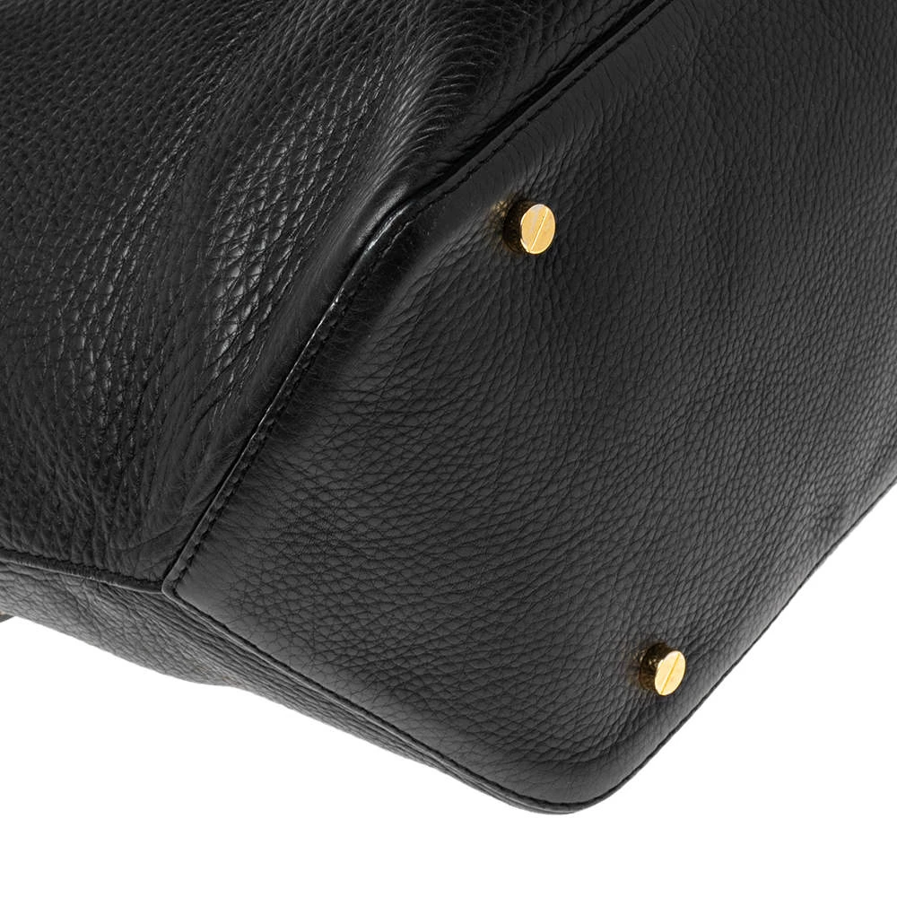 Michael Kors Black Leather Shopper Tote For Women - Image 11