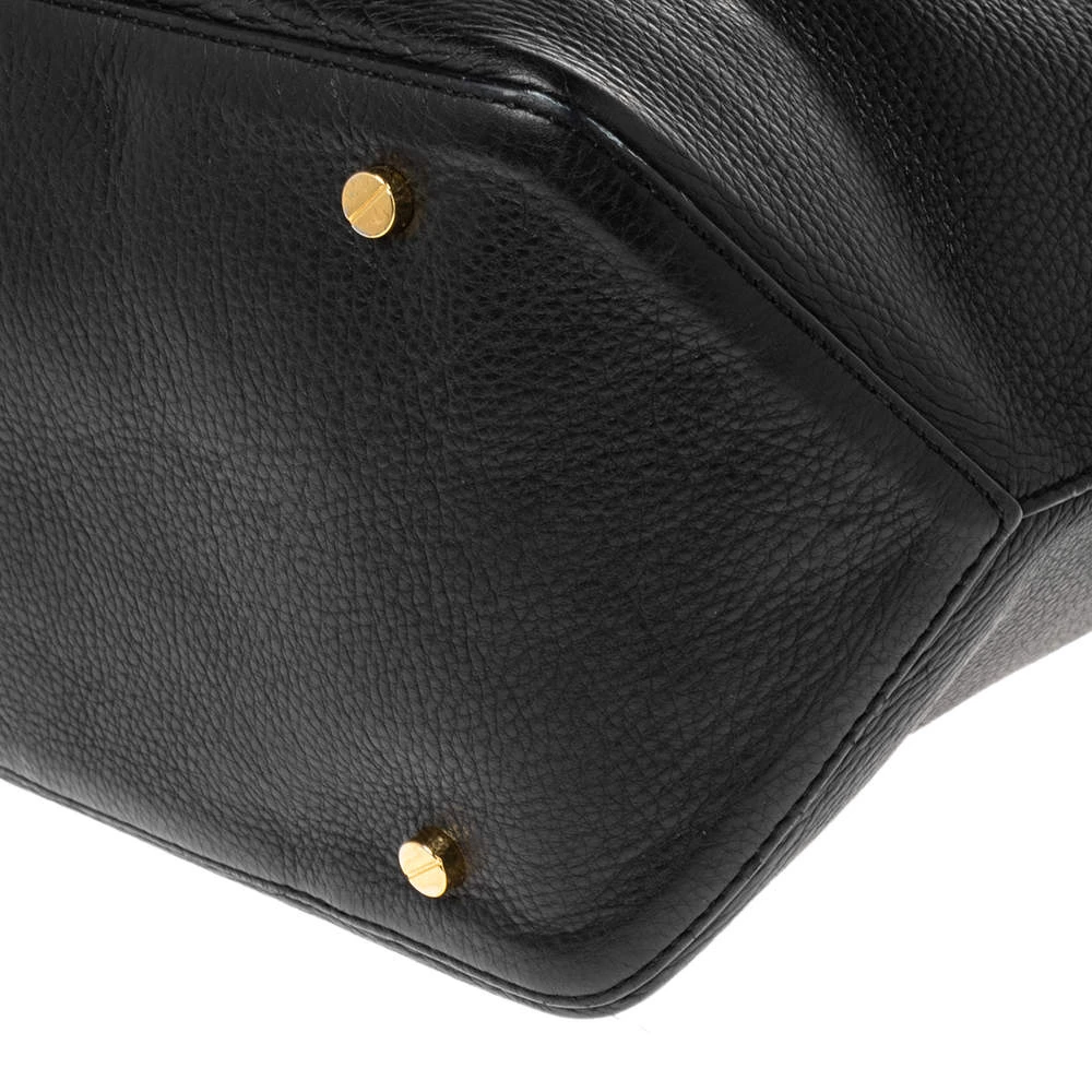 Michael Kors Black Leather Shopper Tote For Women - Image 12