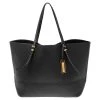 Michael Kors Black Leather Shopper Tote For Women
