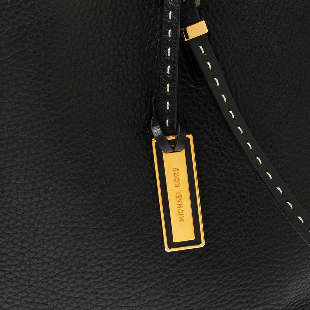 Michael Kors Black Leather Shopper Tote For Women - Image 5